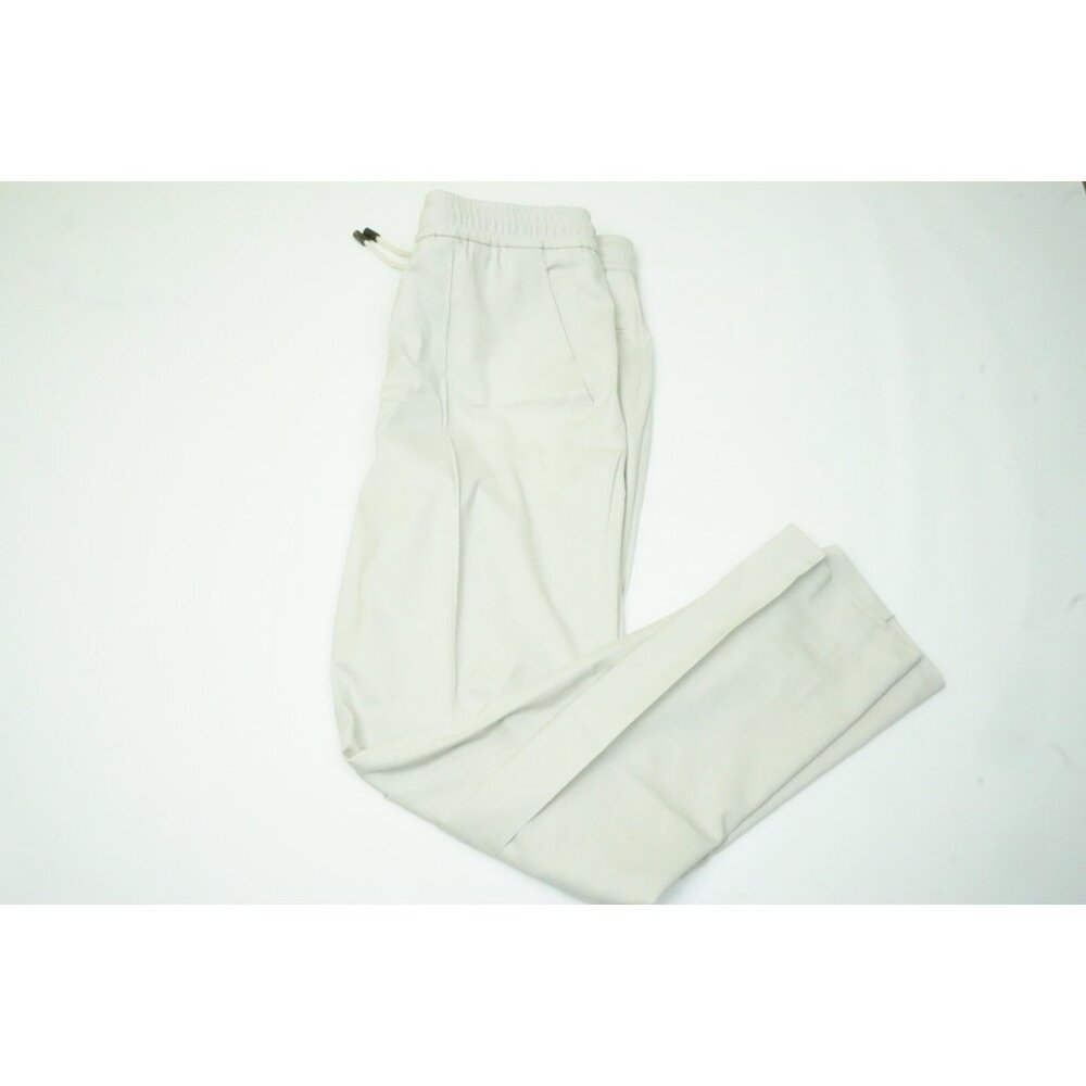 Isaia Icon Ico Wool Blend Beige Drawstring Mens Pants Sz 56R Brand New